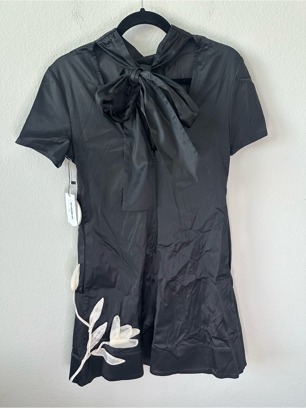STAUD Ilana Mini Black Floral Dress SZ S NWT - Picture 7 of 8